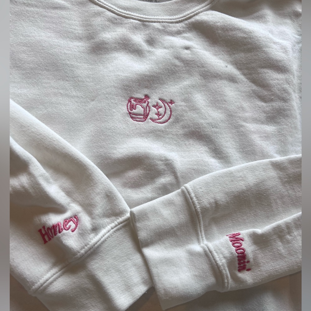 Bridal White Sweatshirt & Short Set